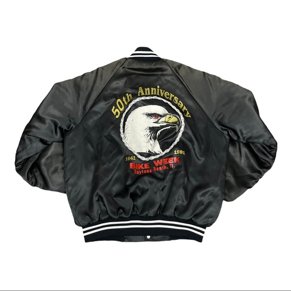 Vintage Other - 90s Daytona Bike Week Bomber Jacket Size Large